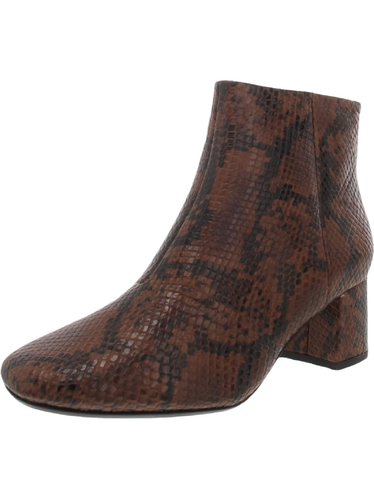 Sheer Flora 2 Womens Leather Snake Print Ankle Boots