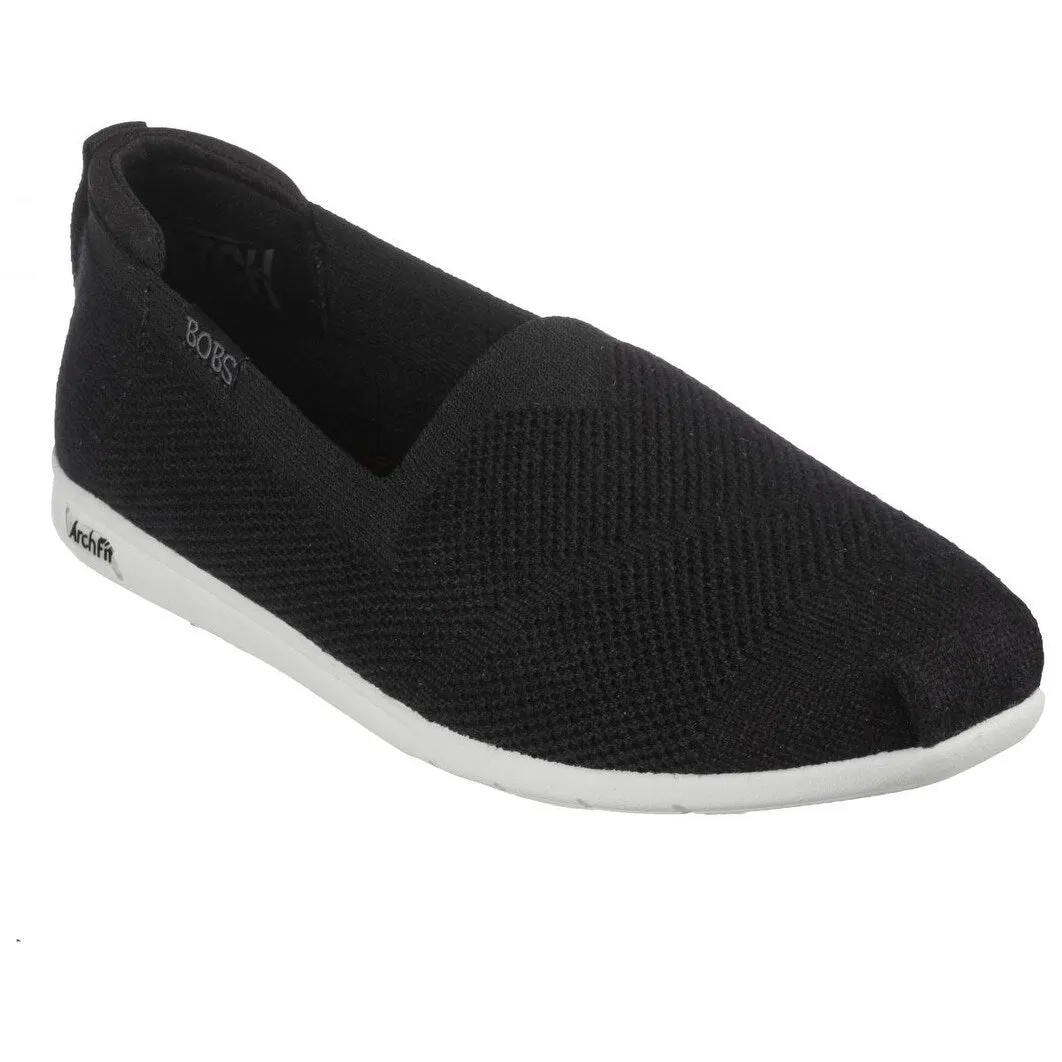 Skechers Womens Arch Fit Plush Breezy Babe SlipOn Black 114109Blk Black
