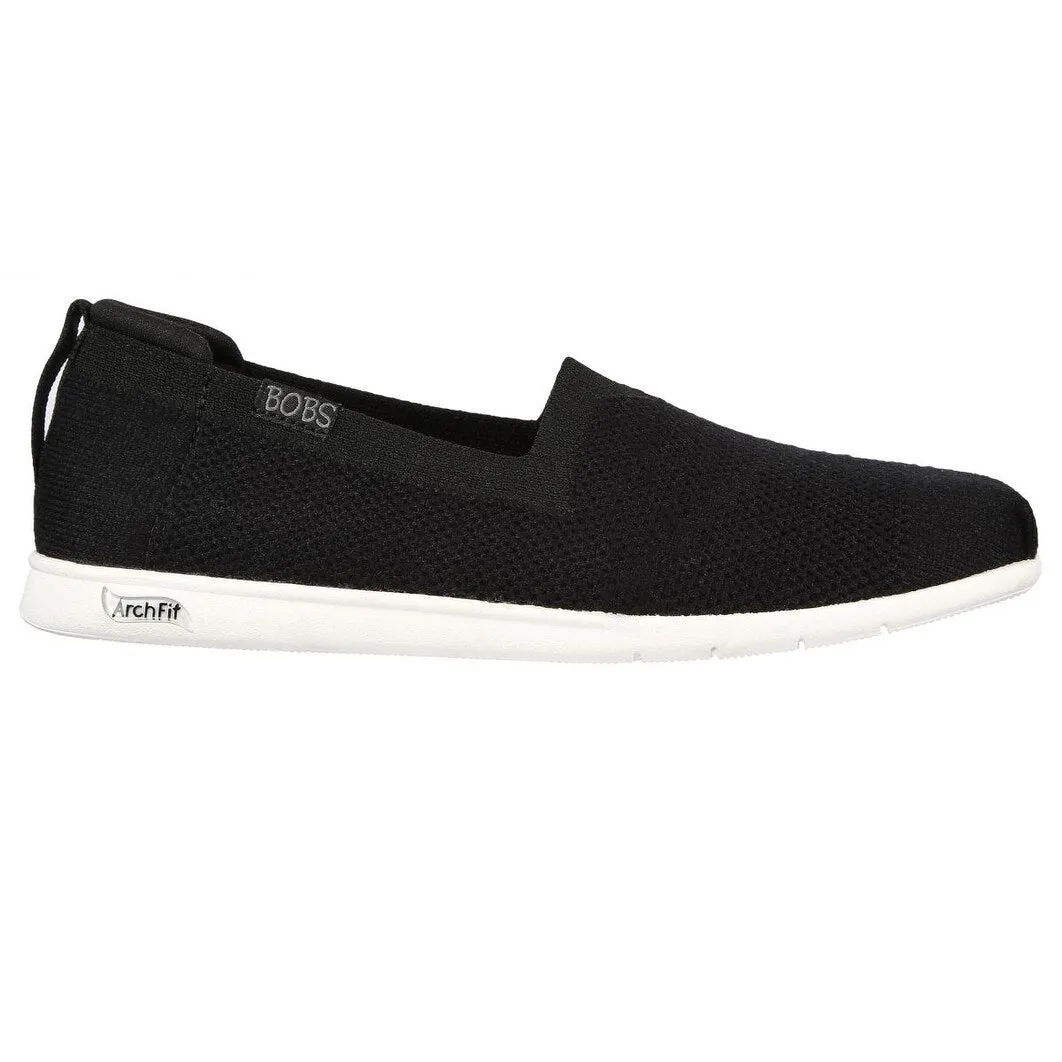 Skechers Womens Arch Fit Plush Breezy Babe SlipOn Black 114109Blk Black