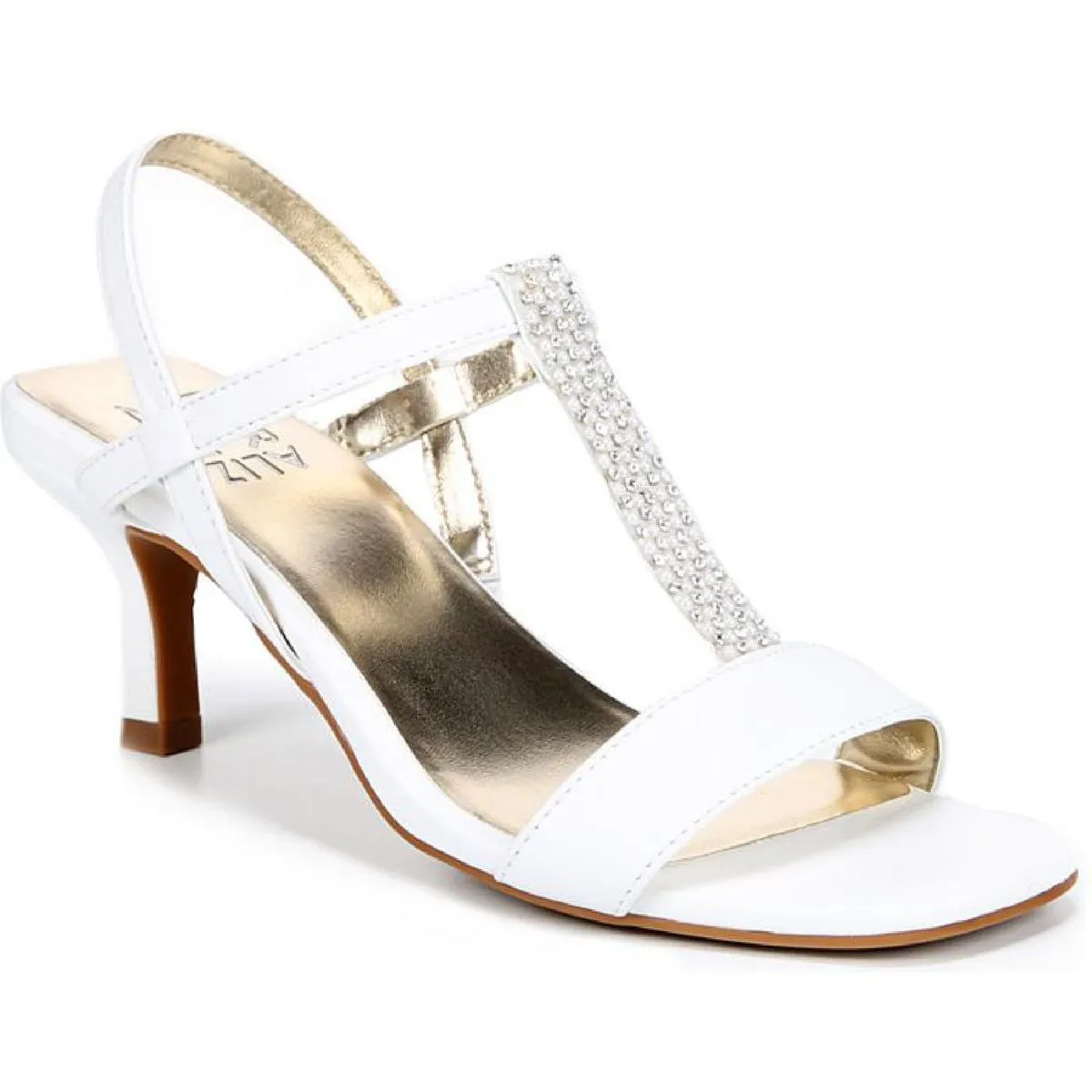 Skylar Womens Leather Ankle Strap Heels