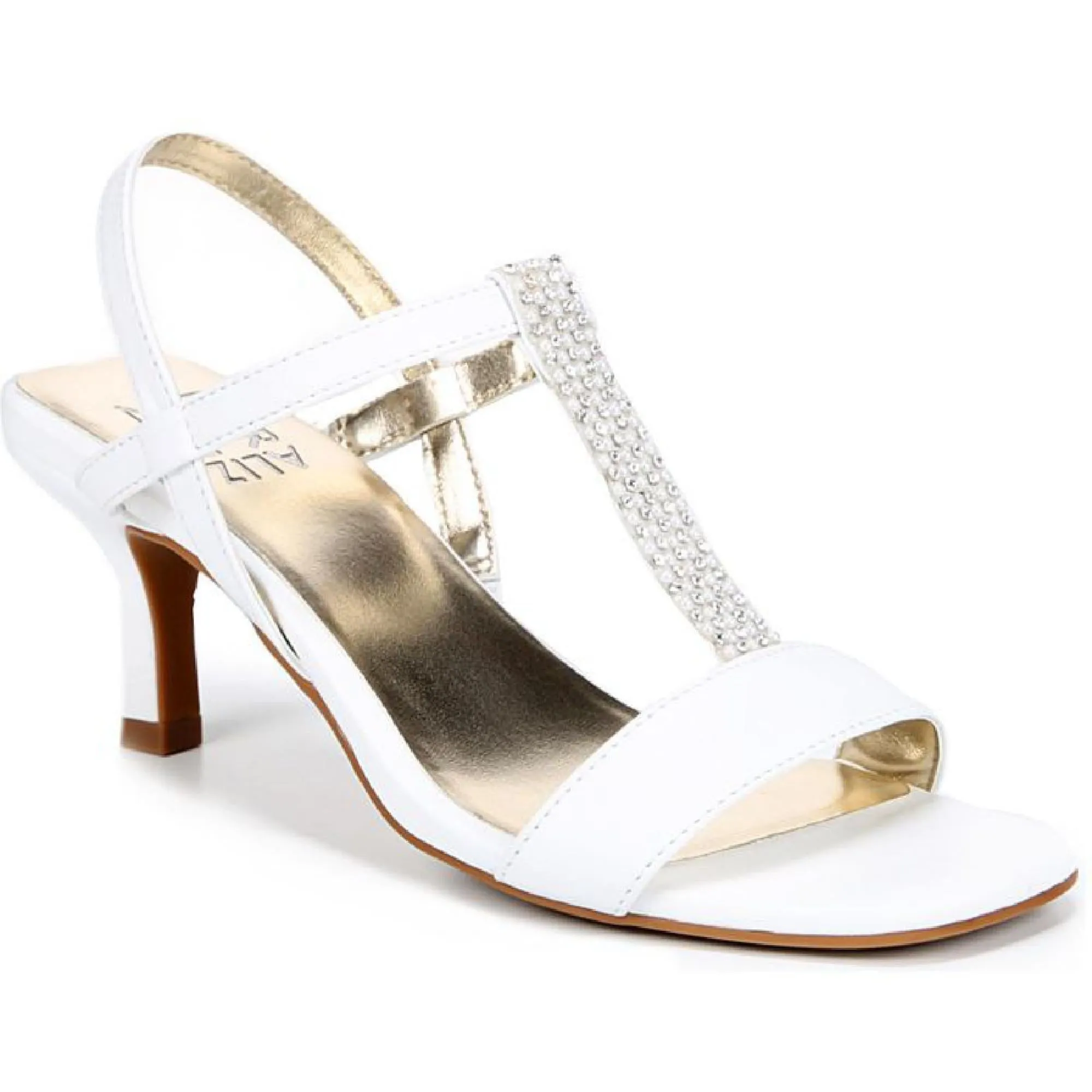 Skylar Womens Leather Ankle Strap Heels