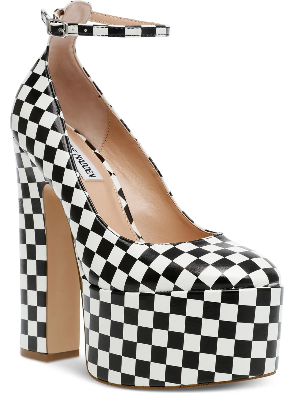SKYRISE Womens Ankle Strap Platform Platform Heels