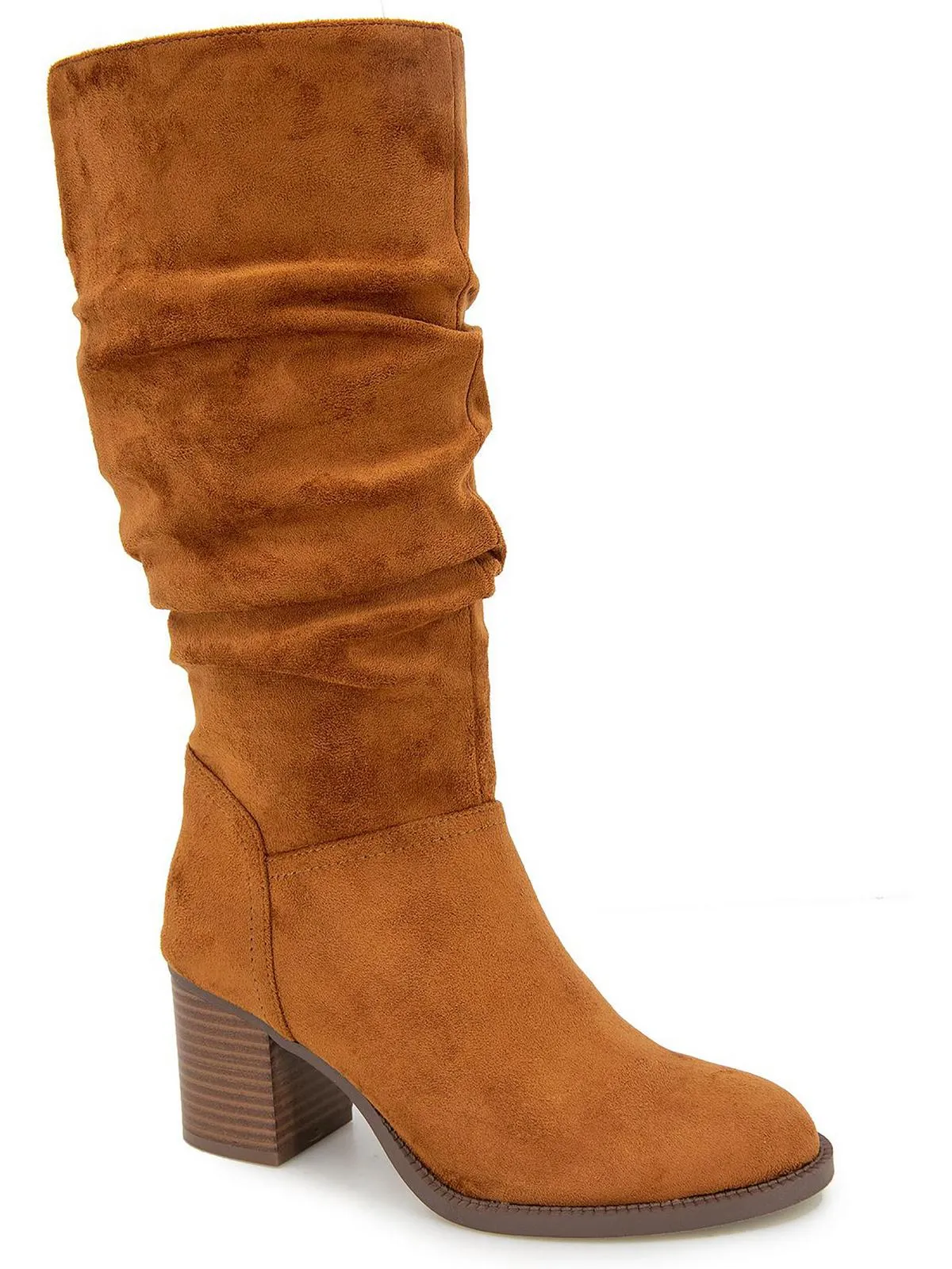 Sonia Womens Faux Suede Almond Toe Knee-High Boots