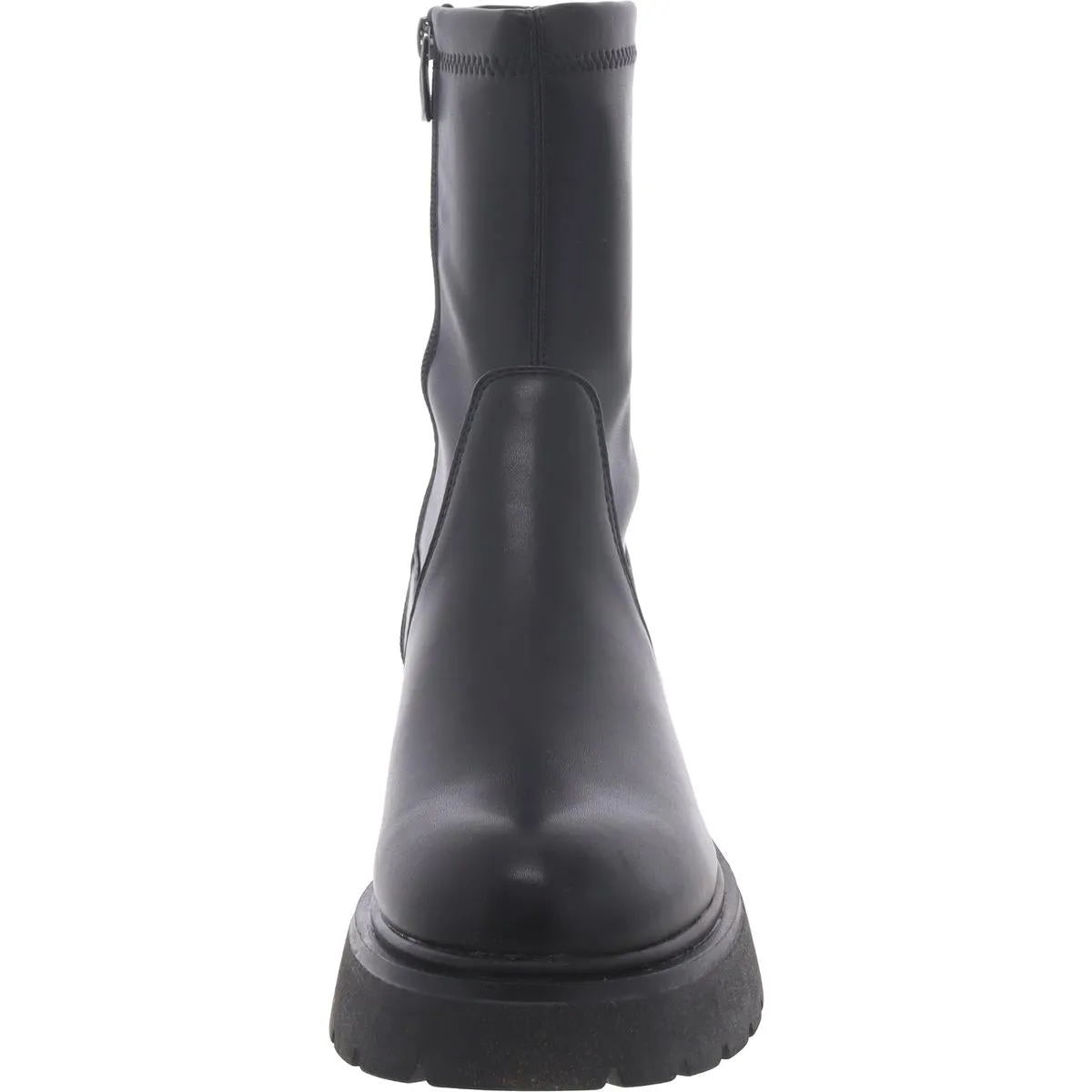 South Womens Faux Leather Round Toe Mid-Calf Boots