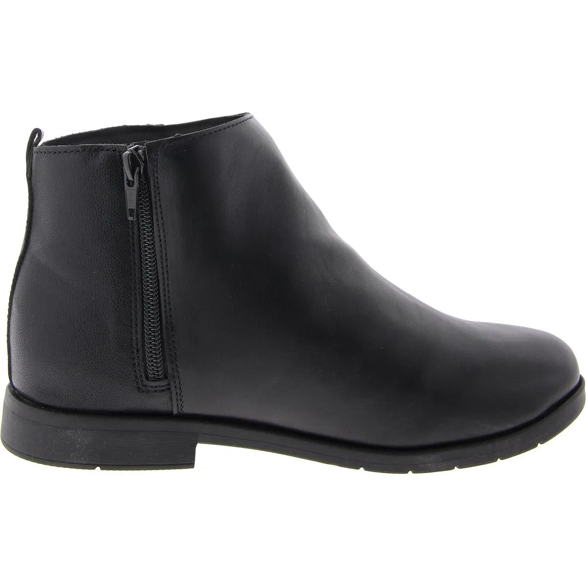 SR Carolyn Womens Zipper Flat Ankle Boots