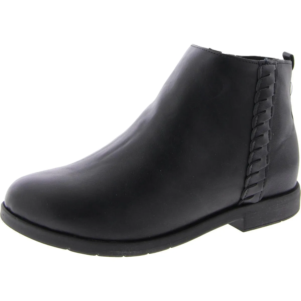 SR Carolyn Womens Zipper Flat Ankle Boots