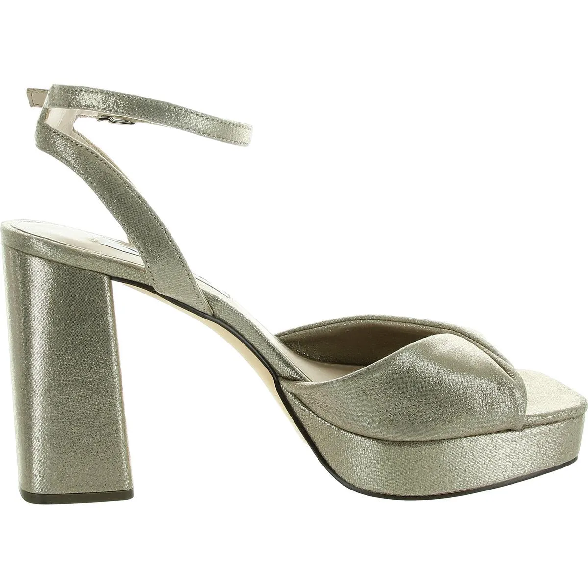 Stacie Womens Faux Suede Block Heel Ankle Strap