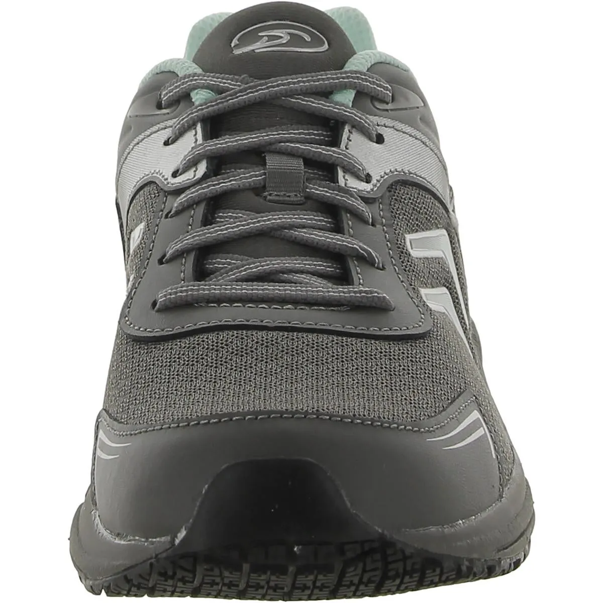 Steel Grey Womens Leather Walking Running & Training Shoes