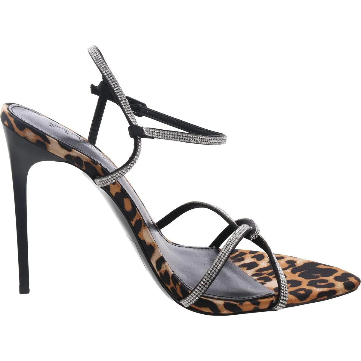 Stellina Womens Rhinestone Ankle Strap