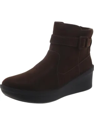 Step Rosebelle Womens Faux Suede Zip Up Ankle Boots