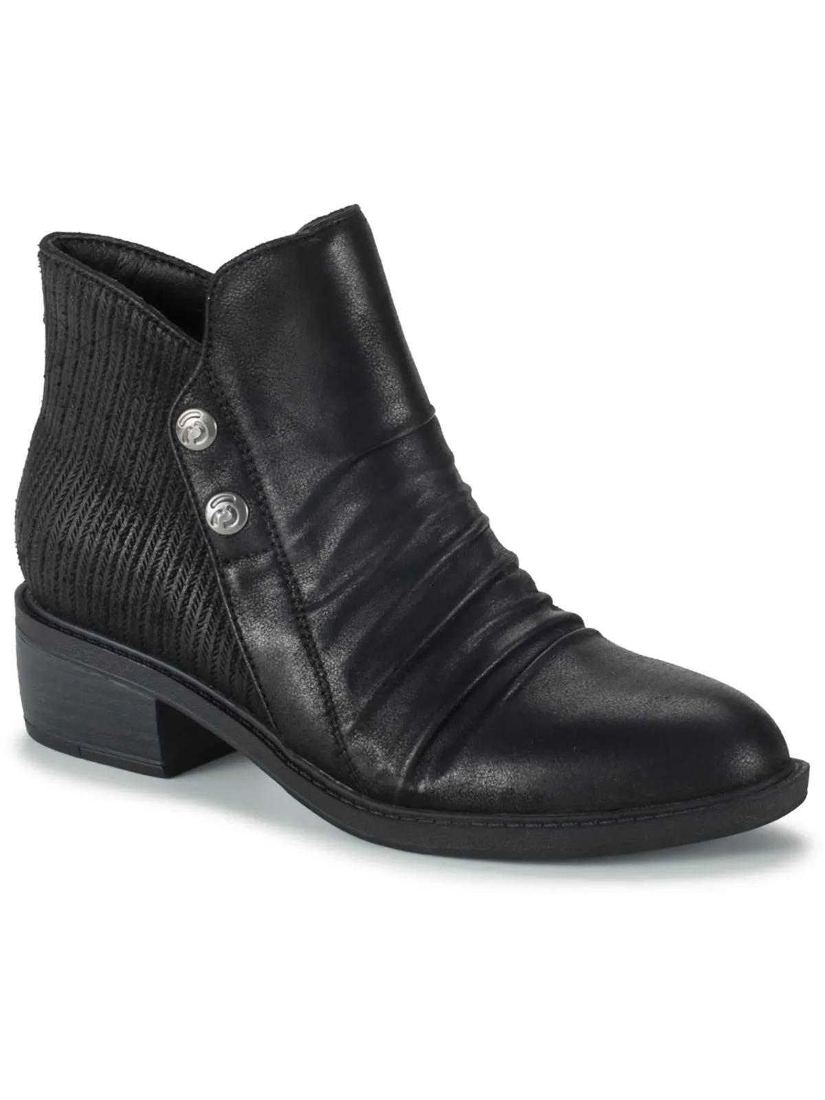 Stevie Womens Faux Leather Ankle Booties