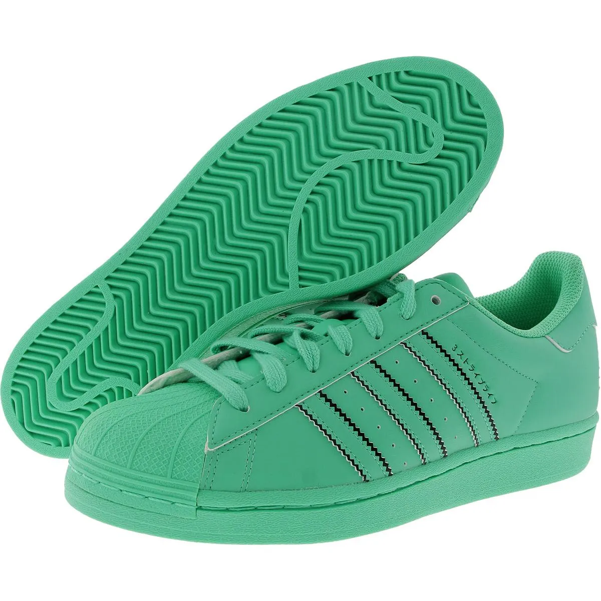 Superstar Womens Lace-Up Faux Leather Running & Training Shoes