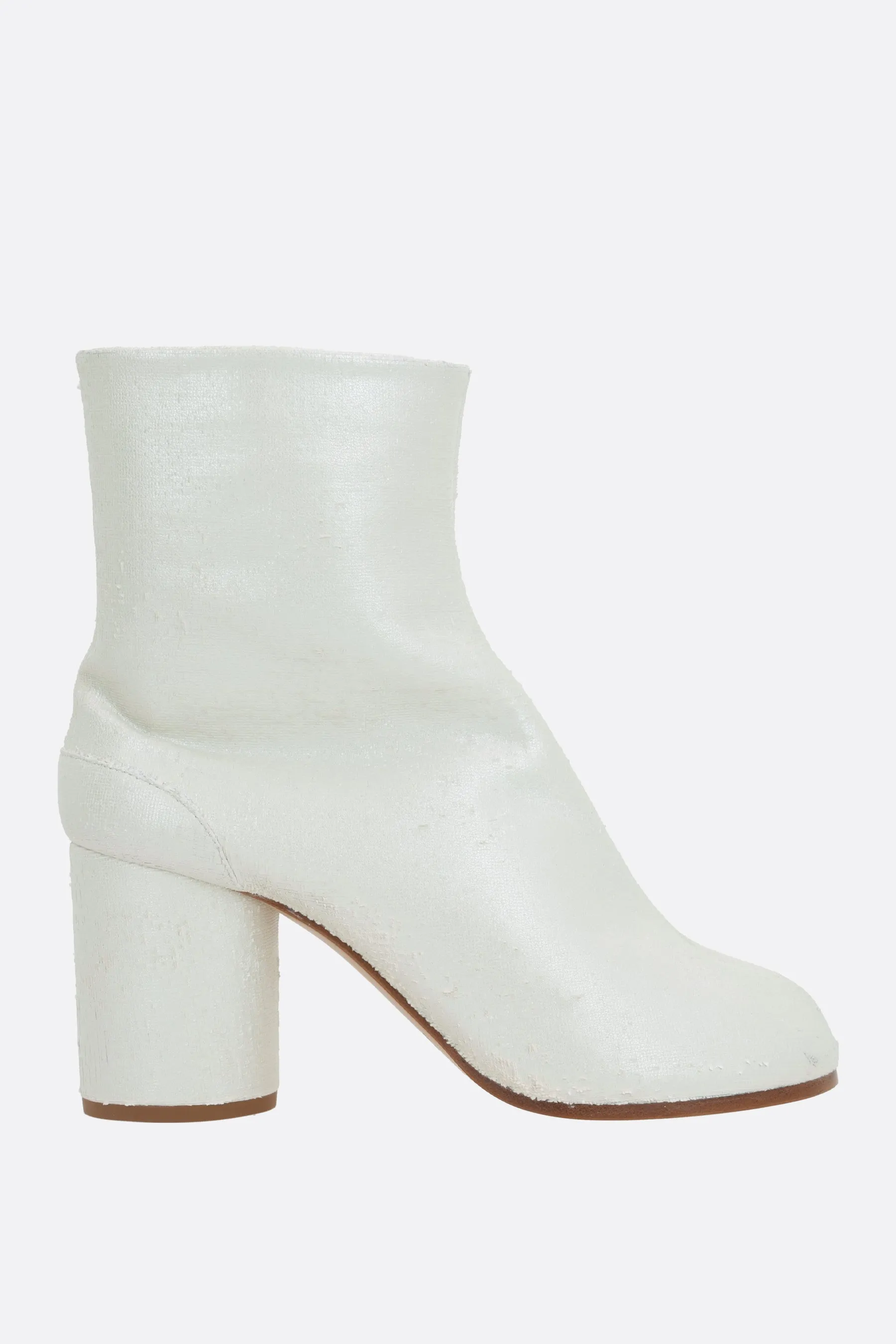 Tabi ankle boots in laser-cut suede
