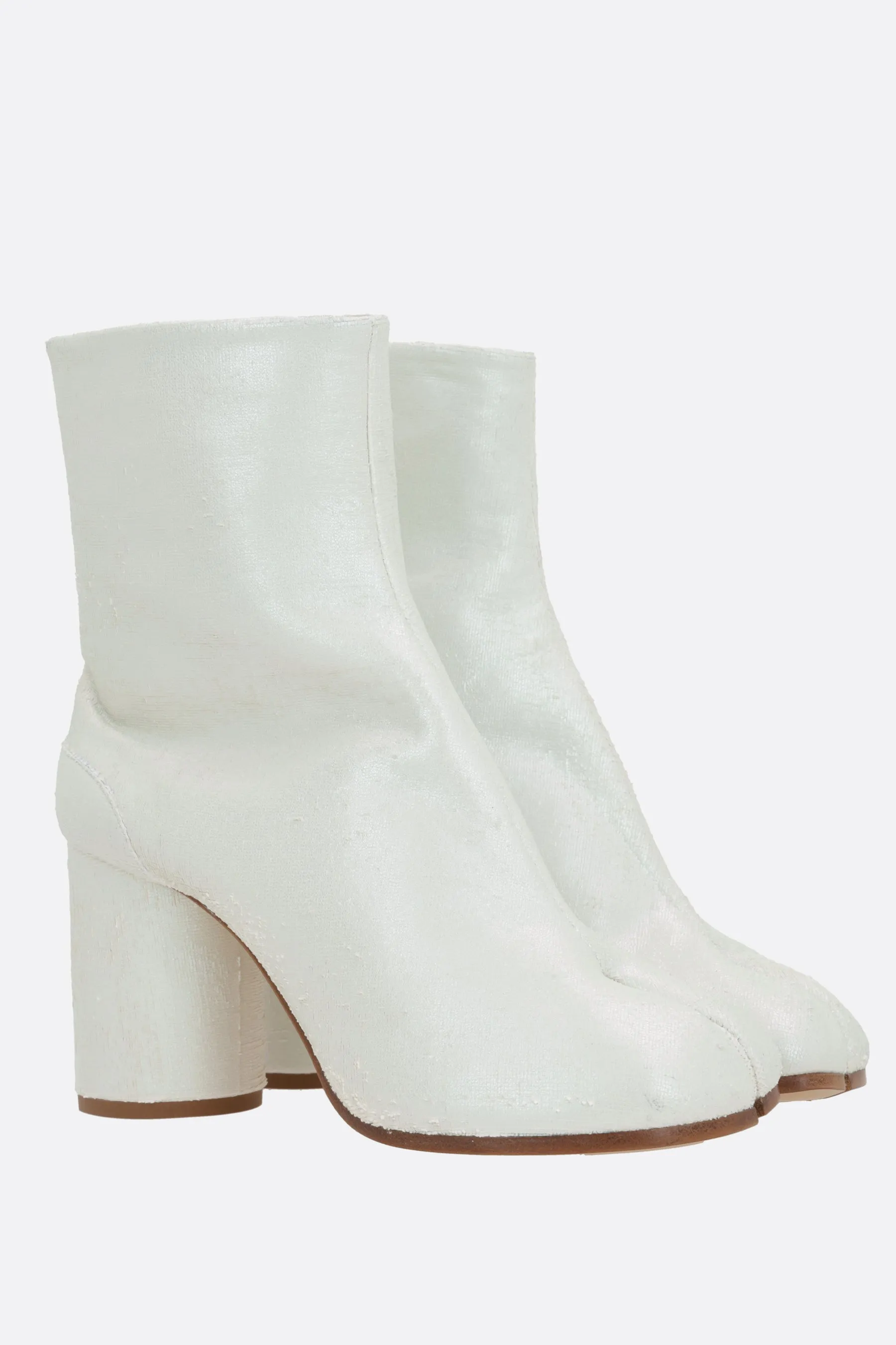 Tabi ankle boots in laser-cut suede