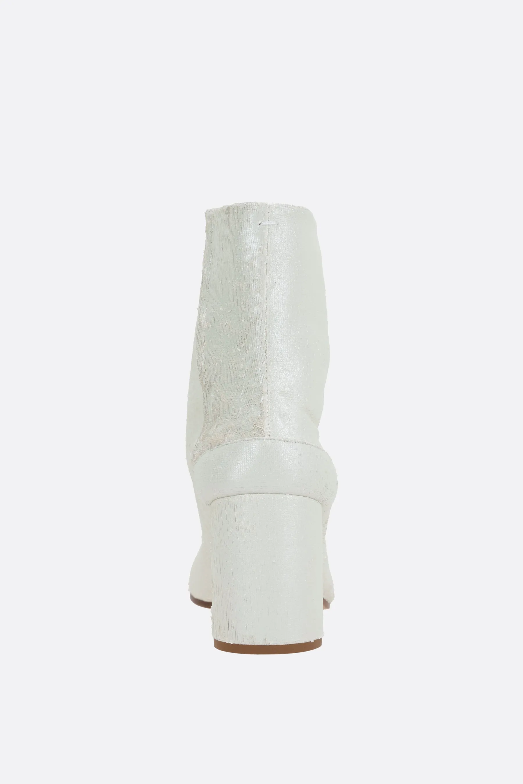 Tabi ankle boots in laser-cut suede