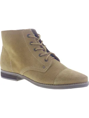 Tacoma Womens Suede Leather Closed Tap Toe Ankle Boots