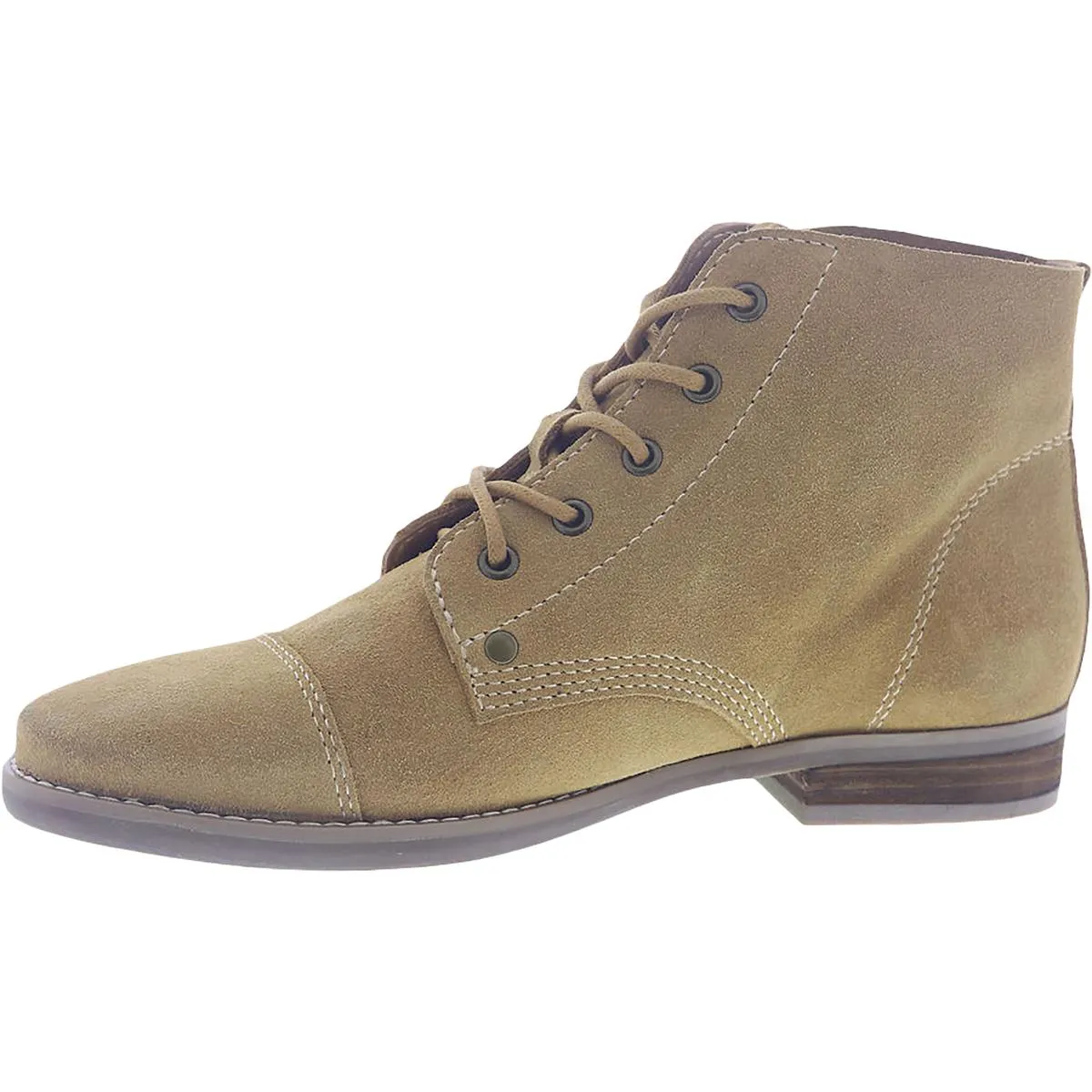 Tacoma Womens Suede Leather Closed Tap Toe Ankle Boots