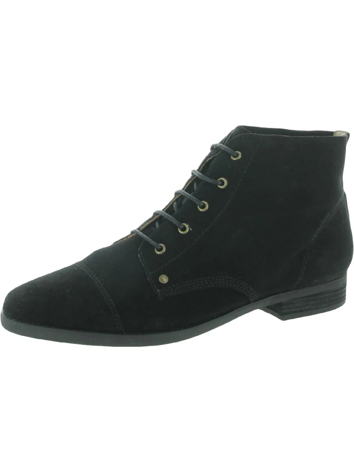 Tacoma Womens Suede Leather Closed Tap Toe Ankle Boots