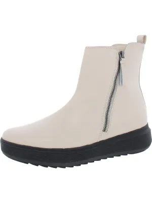 Talise Womens Leather Wedge Ankle Boots
