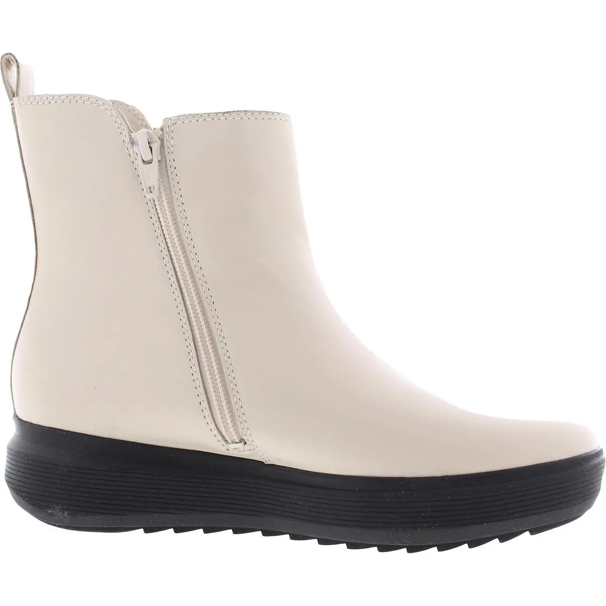 Talise Womens Leather Wedge Ankle Boots