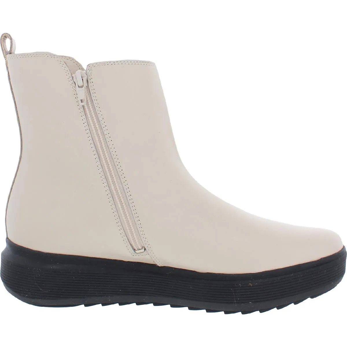 Talise Womens Leather Wedge Ankle Boots
