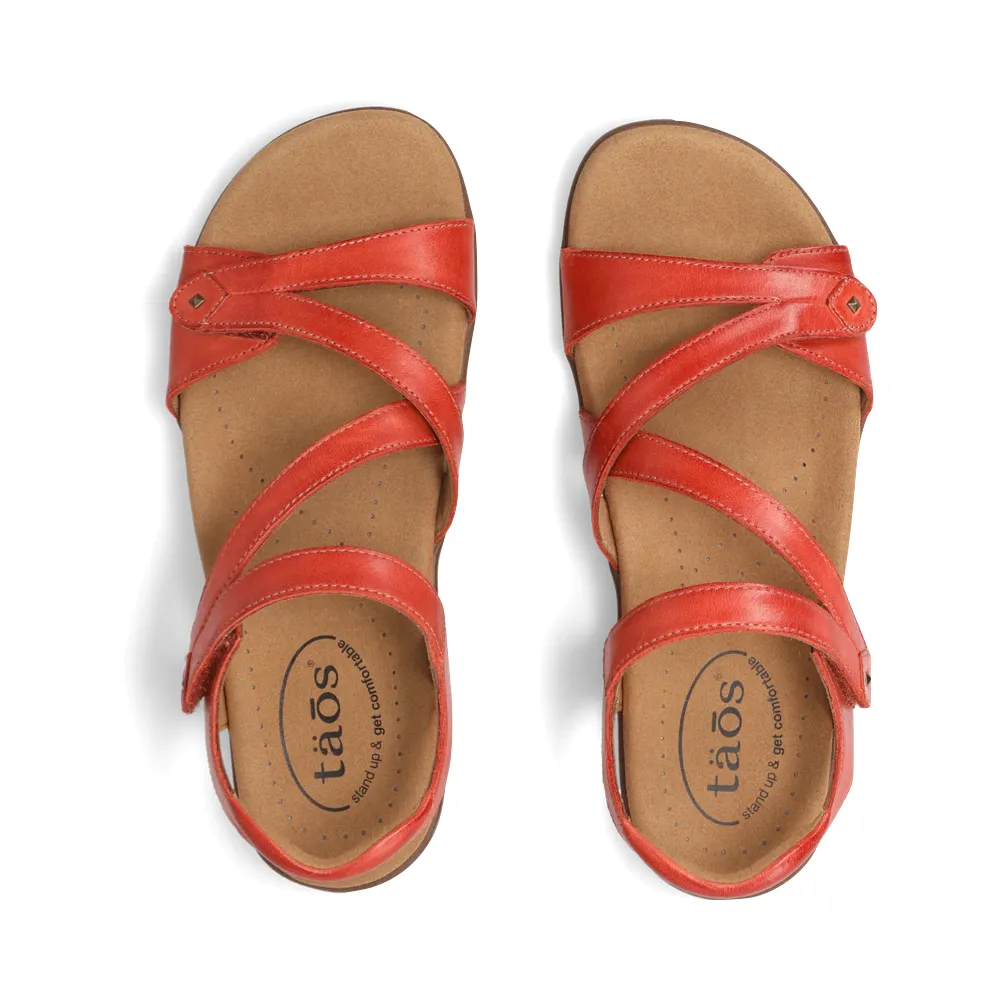 Taos Women's Big Time Sandal in Bruschetta Red