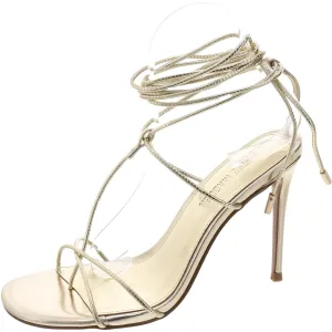 Temptation Womens Metallic Leather Ankle Strap