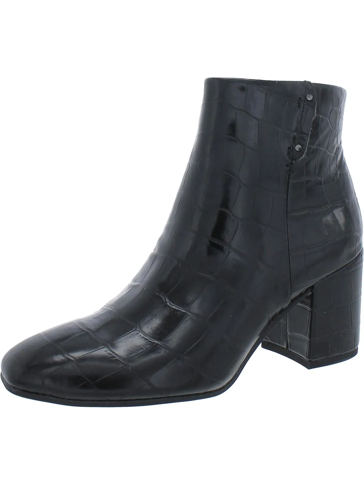 Tenton Womens Snake Print Dress Ankle Boots