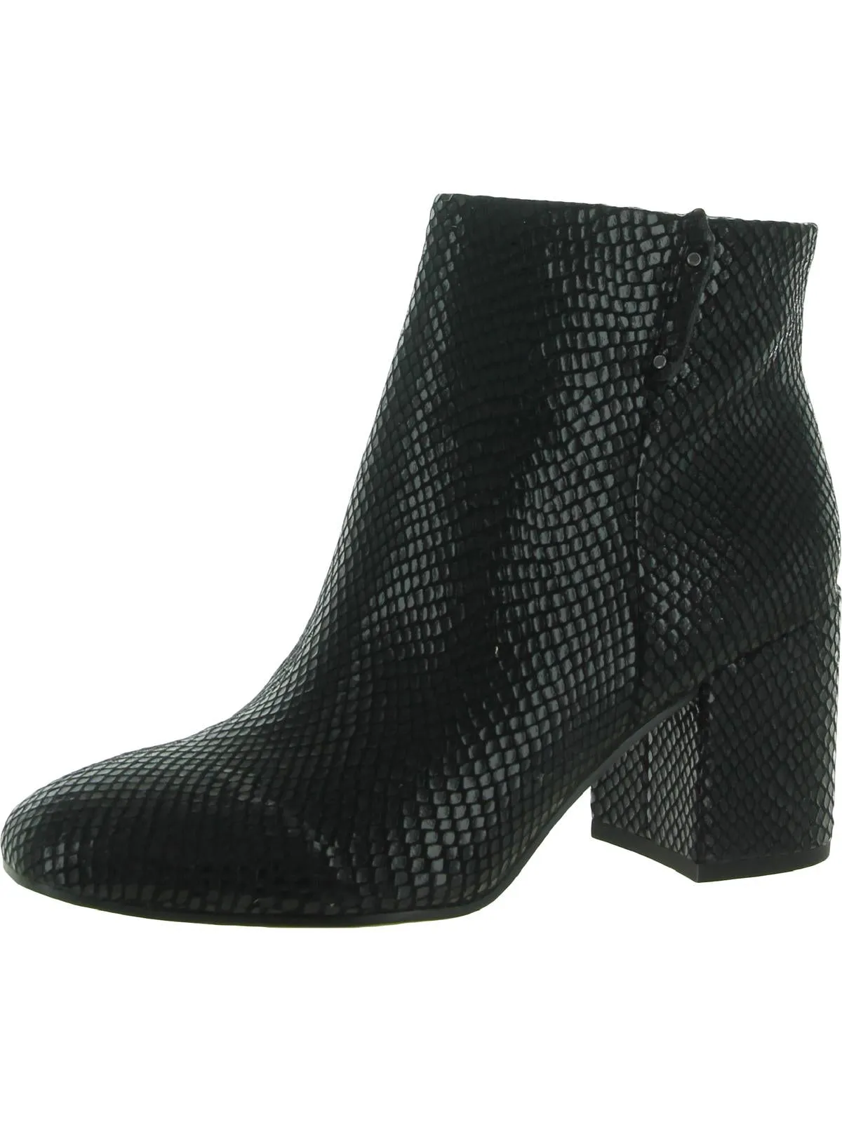 Tenton Womens Snake Print Dress Ankle Boots