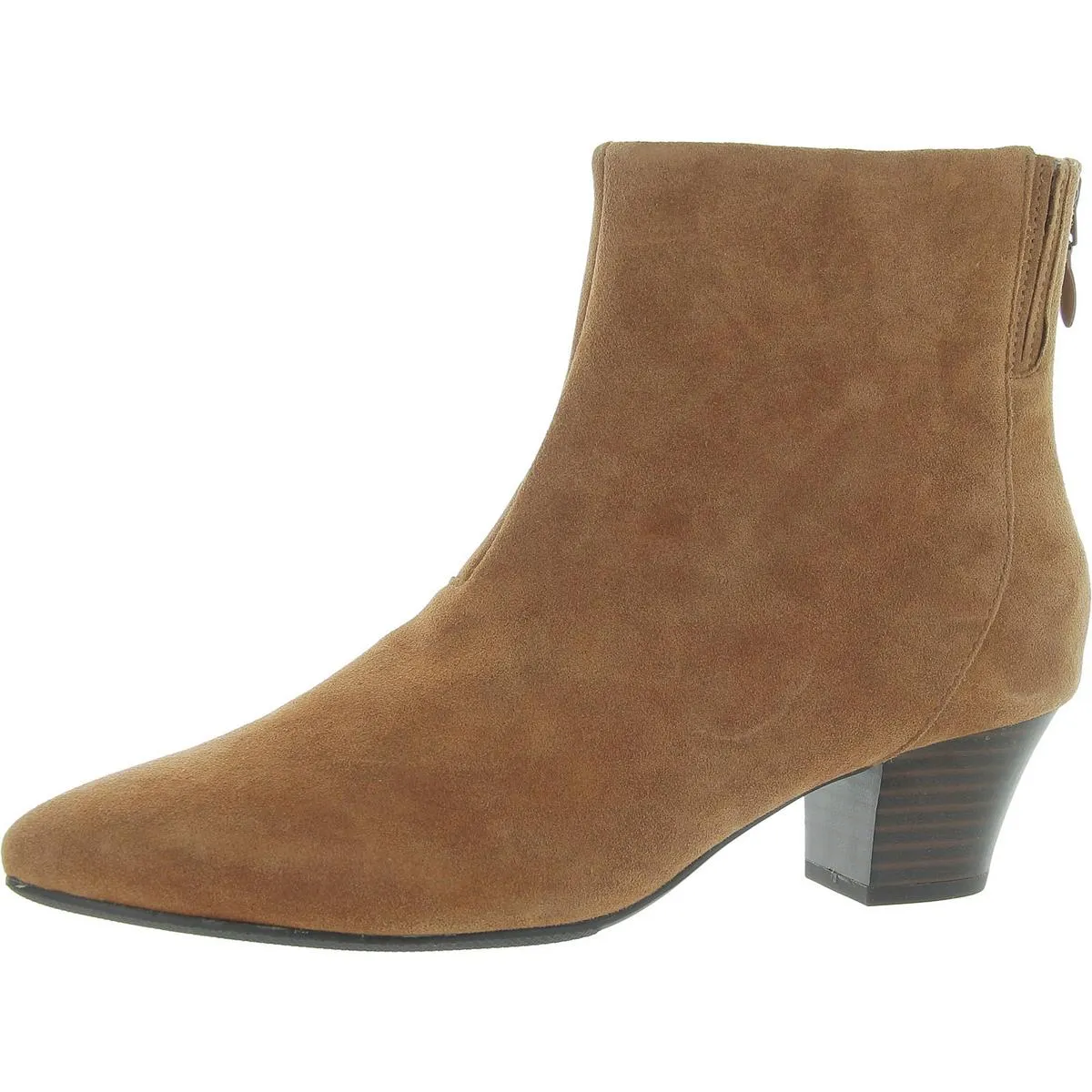 Teresa Womens Suede Pointed Toe Ankle Boots