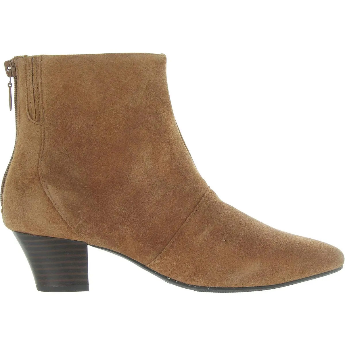 Teresa Womens Suede Pointed Toe Ankle Boots