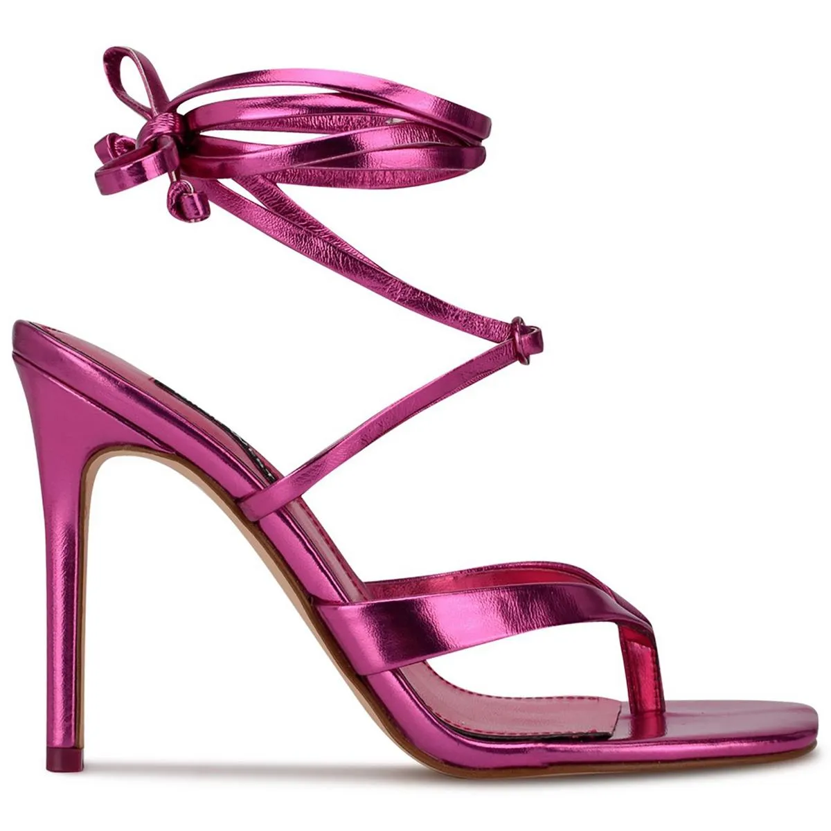 Terrie Womens Ankle Tie Thong Heels