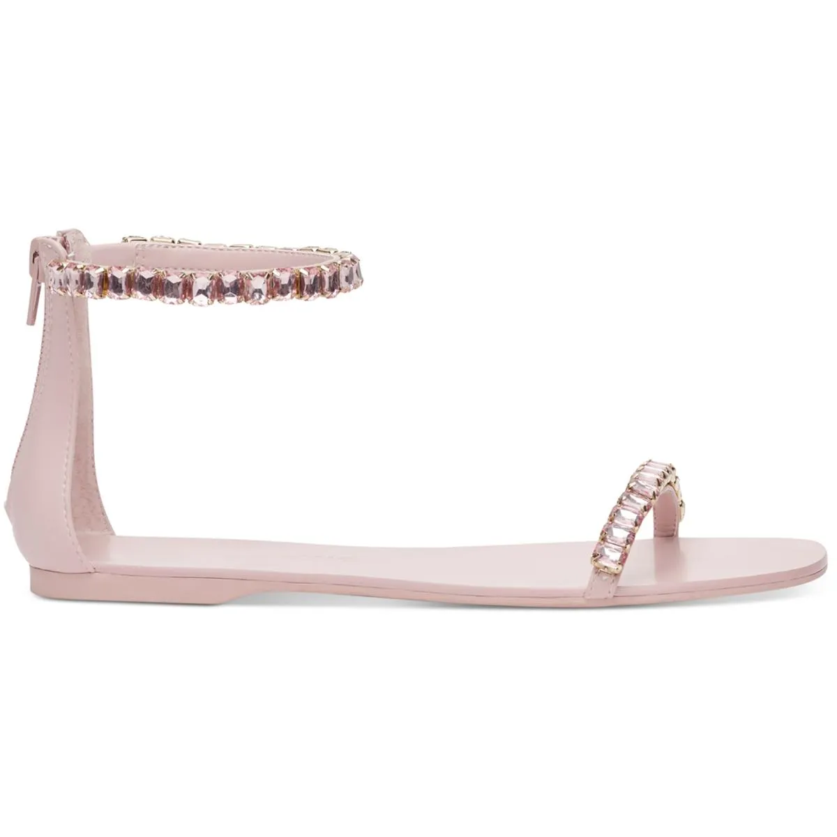 The Carmel 2 Womens Rhinestone Open Toe Ankle Strap