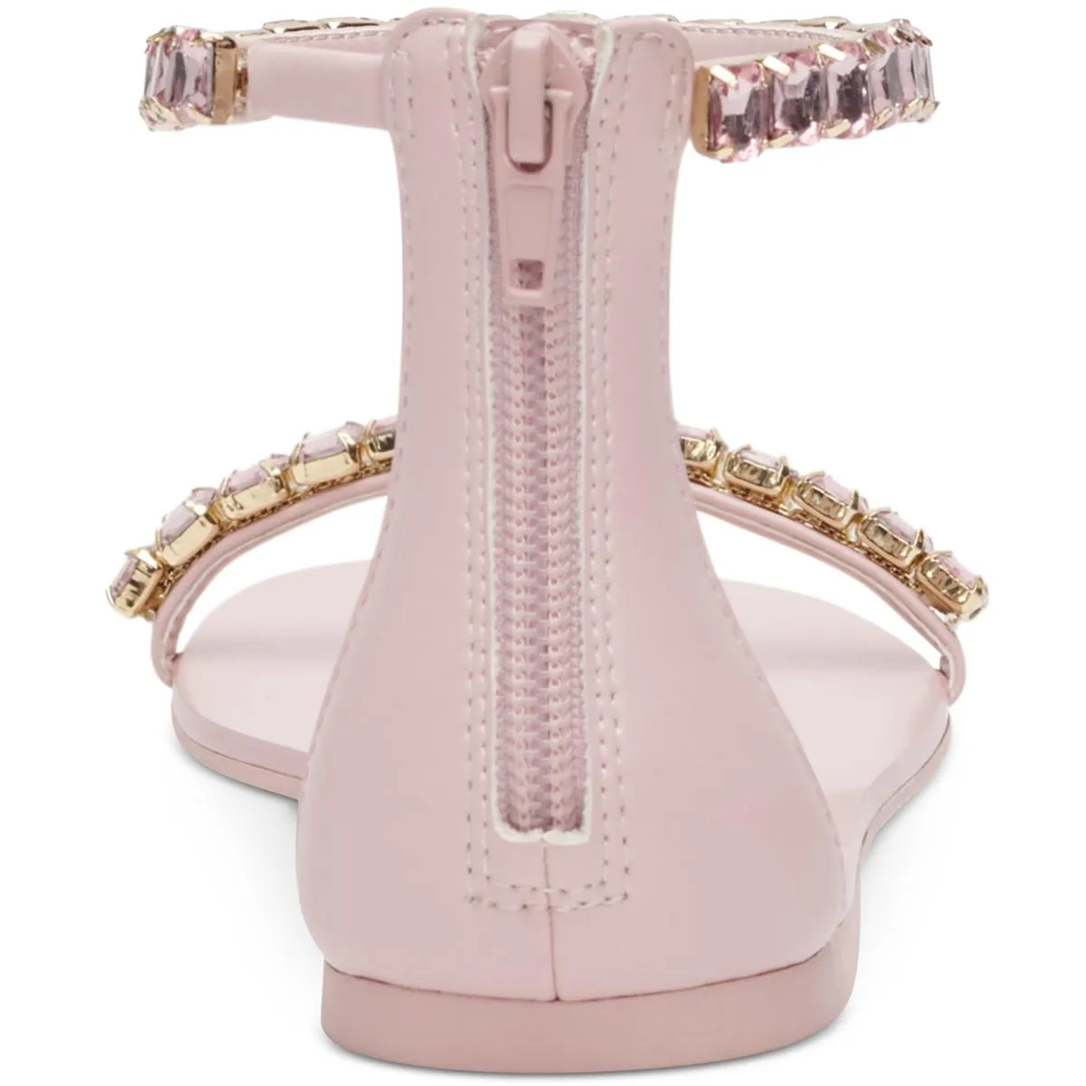 The Carmel 2 Womens Rhinestone Open Toe Ankle Strap