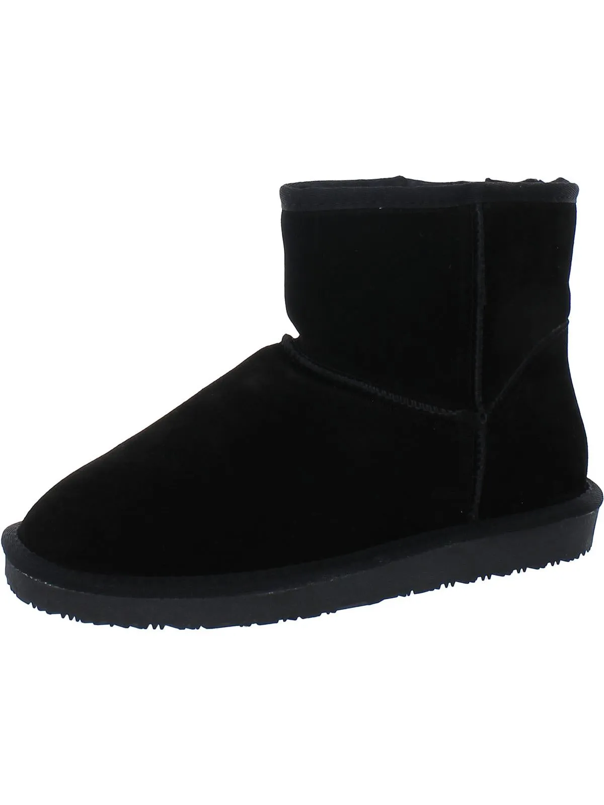 Thimble Womens Suede Fur Lined Ankle Boots