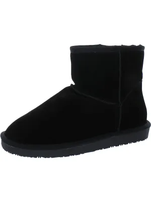 Thimble Womens Suede Fur Lined Ankle Boots