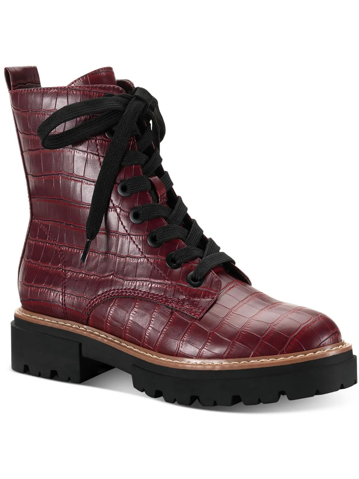 Tiiaa Womens Canvas Ankle Combat & Lace-up Boots