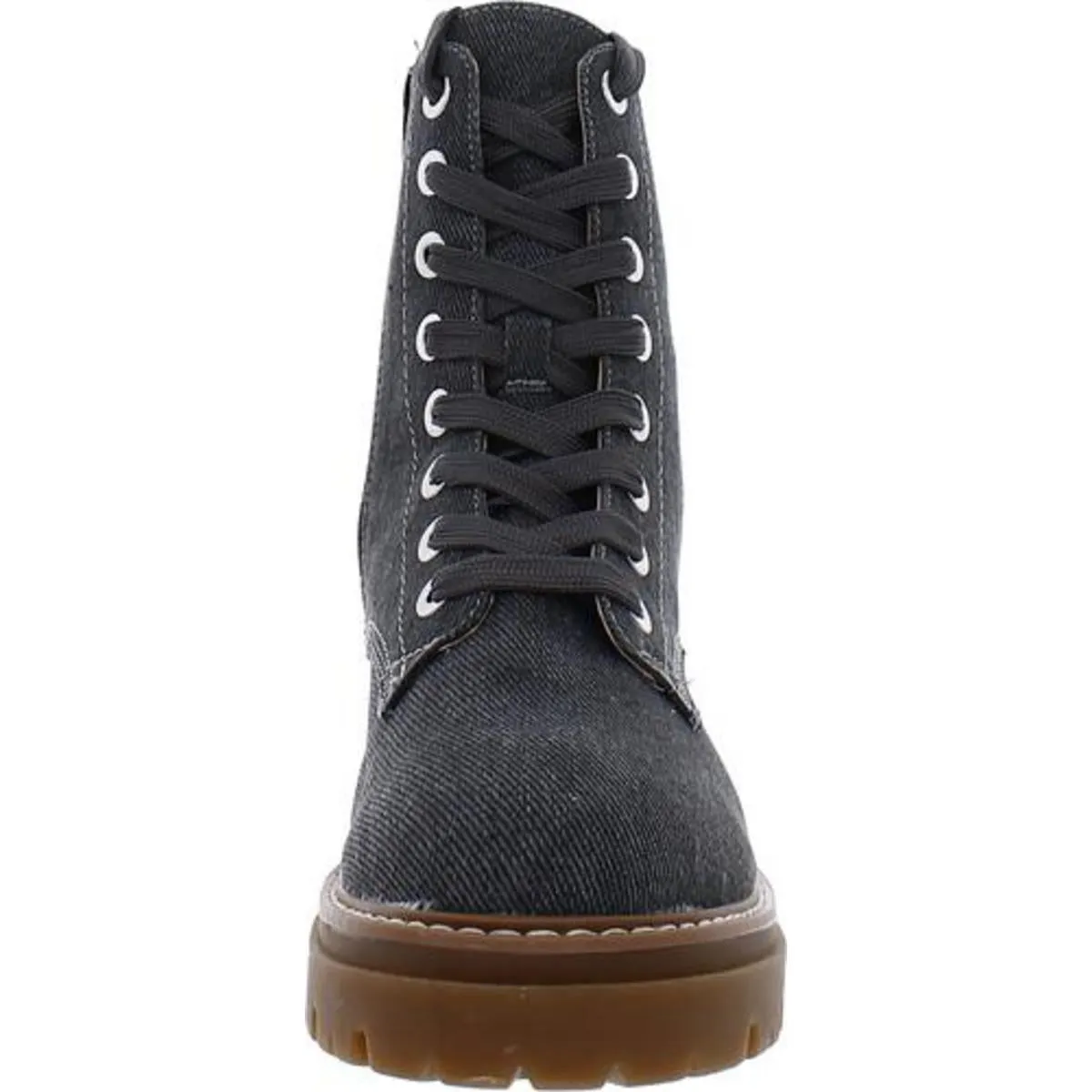 Tiiaa Womens Canvas Ankle Combat & Lace-up Boots