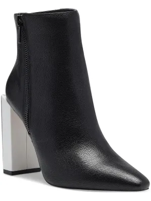 Timea Womens Leather Heels Ankle Boots