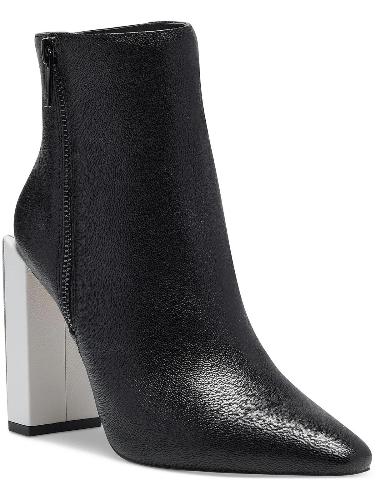 Timea Womens Leather Heels Ankle Boots