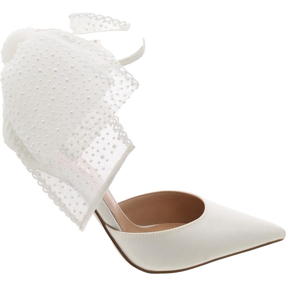 Timeless Womens Bow Synthetic Ankle Strap
