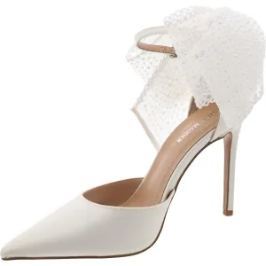 Timeless Womens Bow Synthetic Ankle Strap