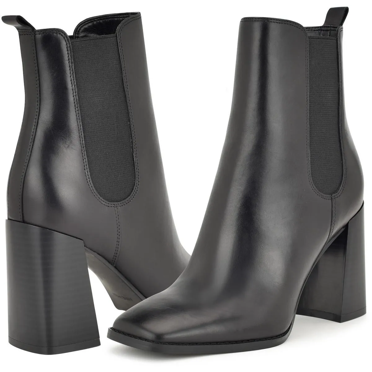 Tobin Womens Leather Stretch Chelsea Boots