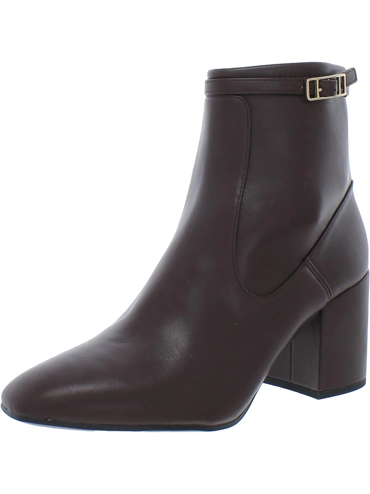 Tributebty Womens Faux Leather Square Toe Ankle Boots
