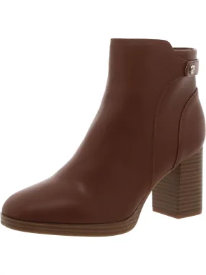 Trumann Womens Faux Leather Embellished Ankle Boots