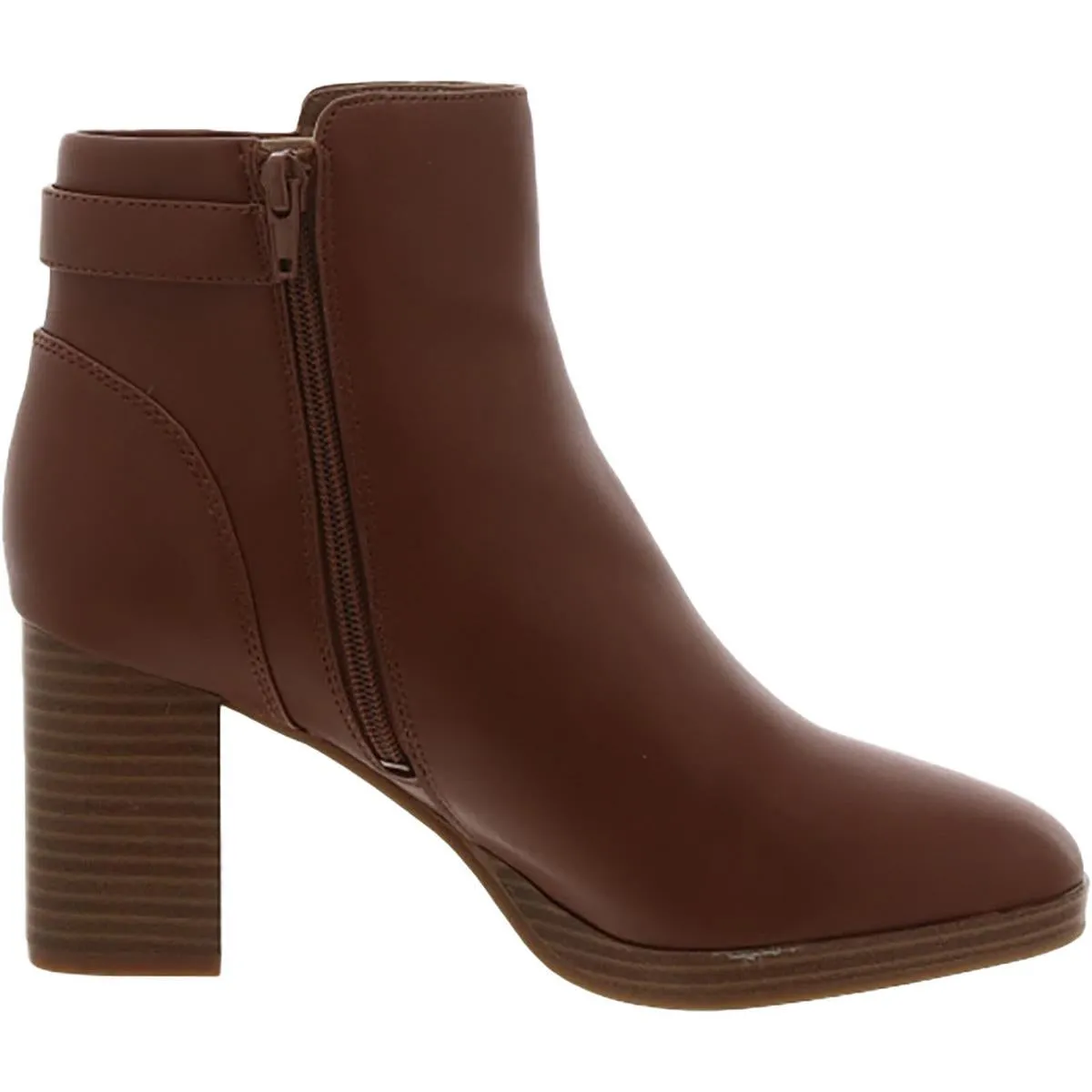 Trumann Womens Faux Leather Embellished Ankle Boots
