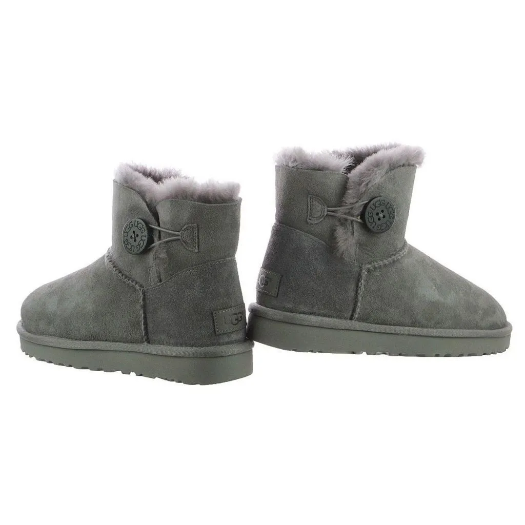 Ugg Mini Bailey Button II Suede Sheepskin Women's Winter Boots