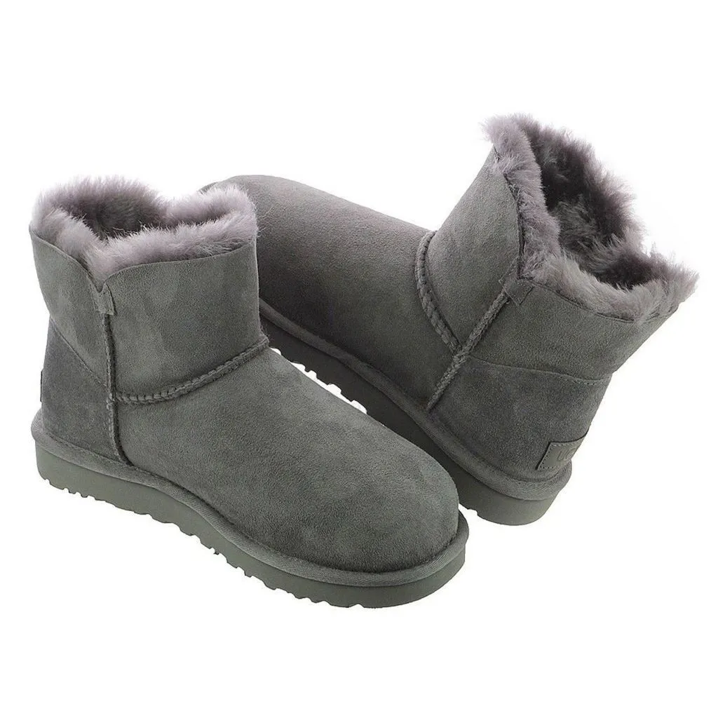 Ugg Mini Bailey Button II Suede Sheepskin Women's Winter Boots