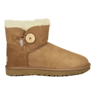 Ugg Mini Bailey Button II Suede Sheepskin Women's Winter Boots