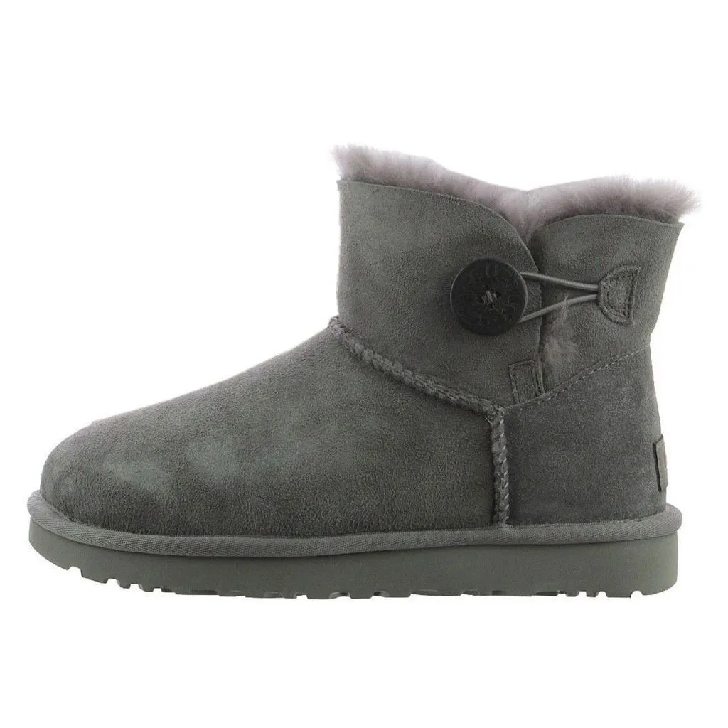 Ugg Mini Bailey Button II Suede Sheepskin Women's Winter Boots